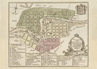 Poster showing Swedish city Norrköping 1769