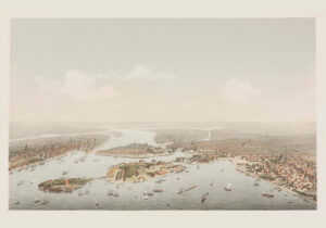 Stockholm birdseye panorama 1872-73