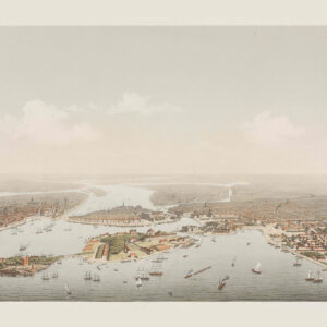 Stockholm birdseye panorama 1872-73