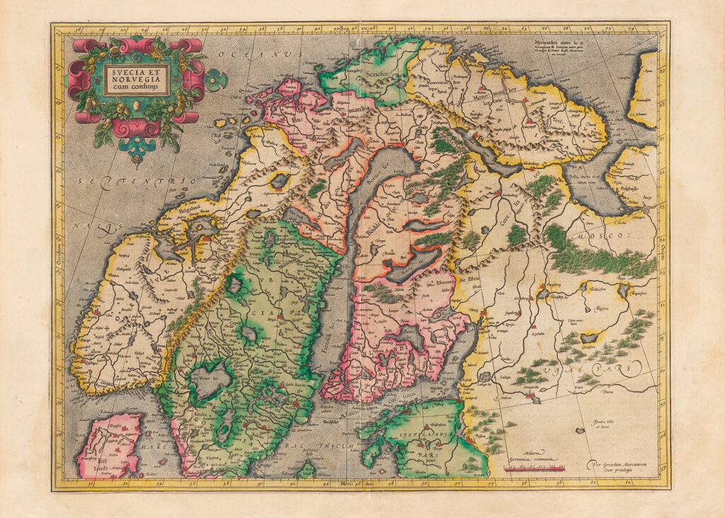 Old historical maps of Sweden and the Nordic countries. Over 400 ...