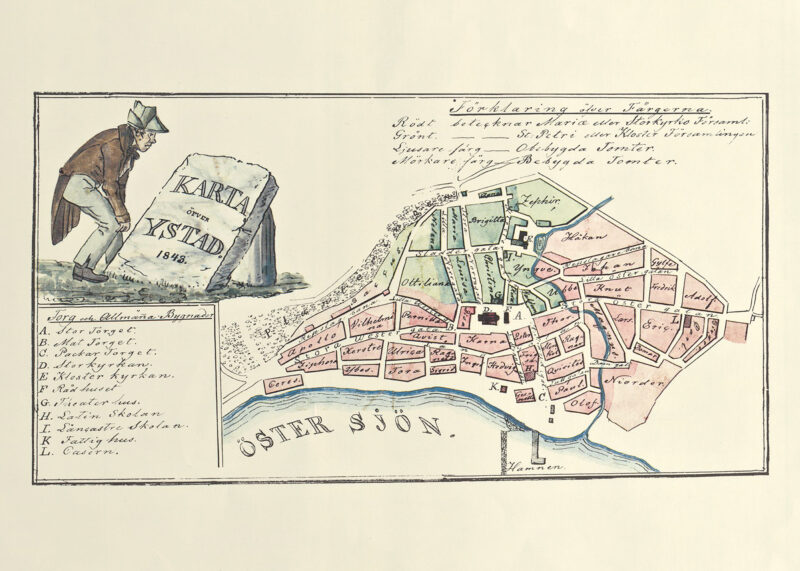 Swedish city Ystad 1848