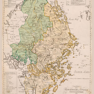 Poster showing the Swedish province Uppland 1785