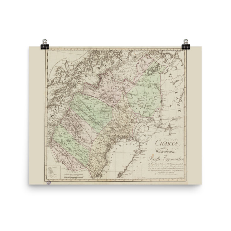 Swedis province Vasterbotten 1796