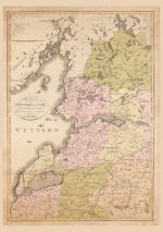 Printed poster showing north west of the province Östergötland. The original map was made in 1805.